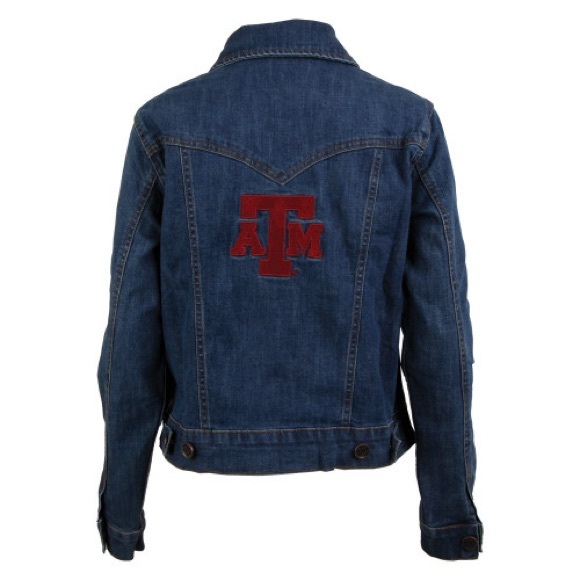 Texas A&M Wrangler Ladies Classic Denim Jacket - Picture 4 of 8